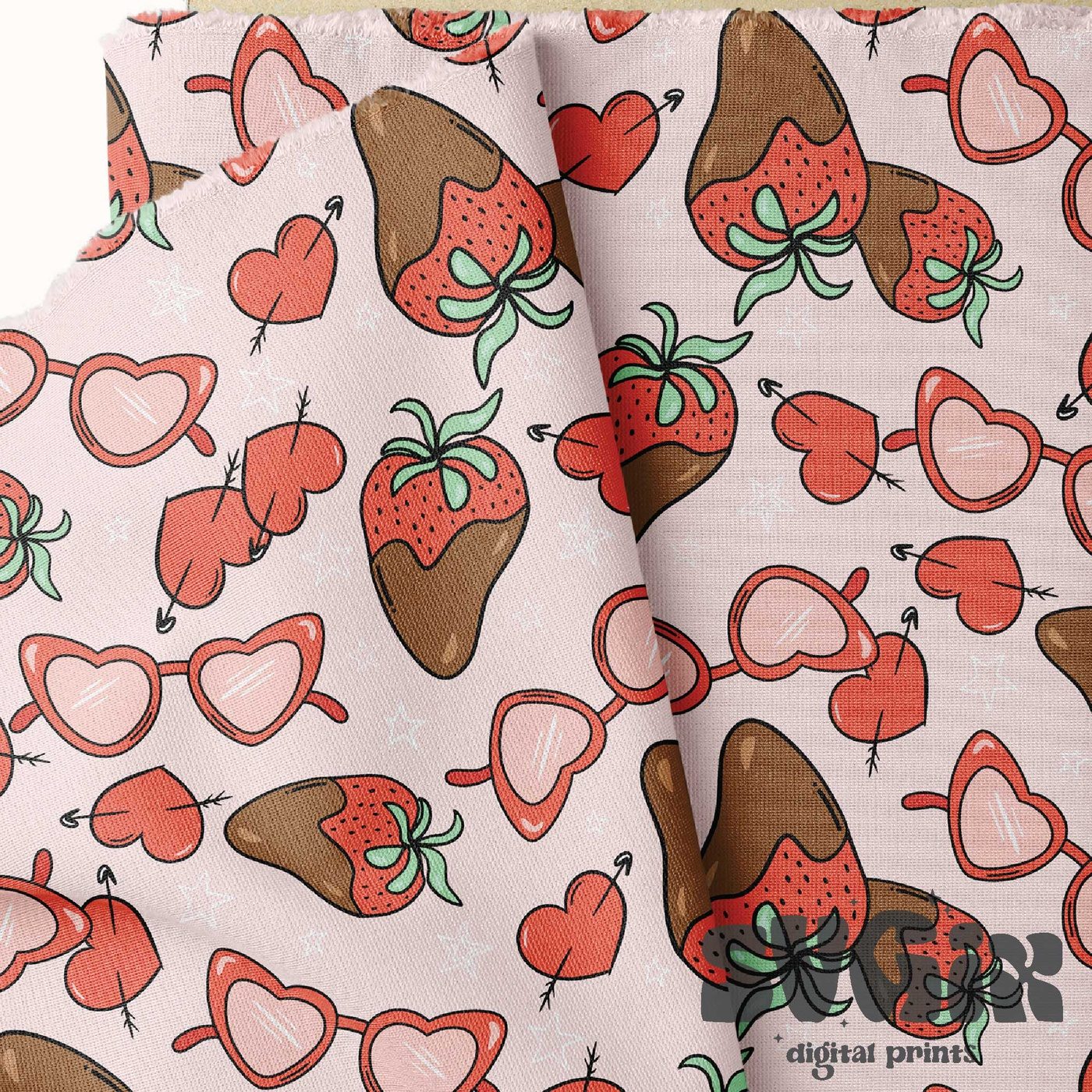 ❀ Strawberry Vday Seamless Pattern - SVGix